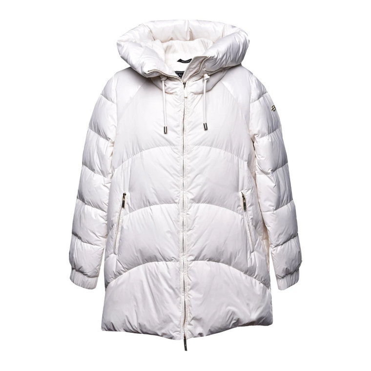 Down jacket in cream nylon Baldinini