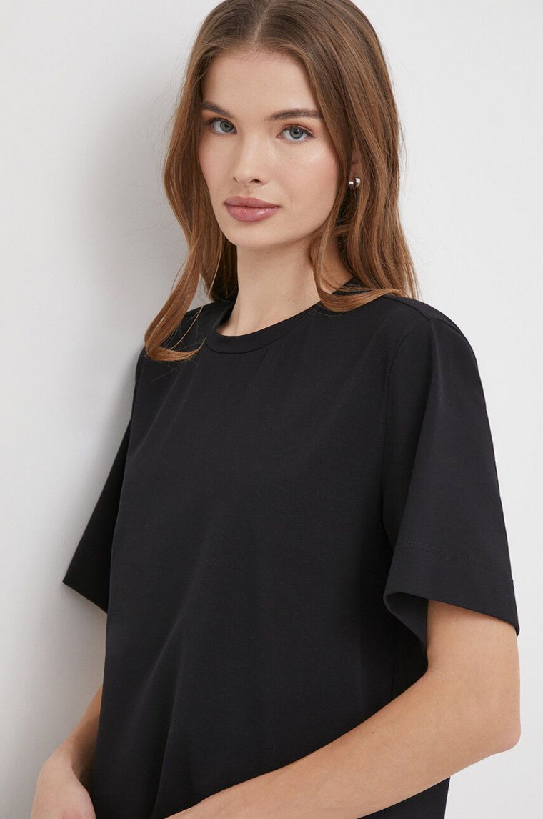 Sisley t-shirt damski kolor czarny