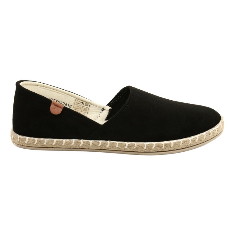 Czarne Espadryle Damskie News 20TX022416