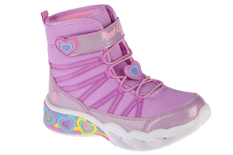 Skechers Sweetheart Lights 302661L-LVTQ, Dla dziewczynki, Różowe, buty zimowe, tkanina, rozmiar: 30