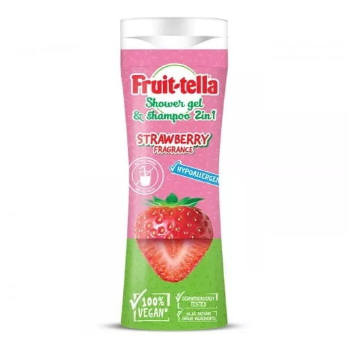 Fruit-tella Żel pod prysznic i szampon 2w1 Truskawka 300ml