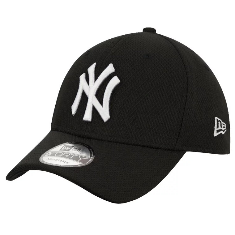 New Era 9FORTY Diamond New York Yankees MLB Cap 12523907, Męskie, Czarne, czapki z daszkiem, poliester, rozmiar: OSFM