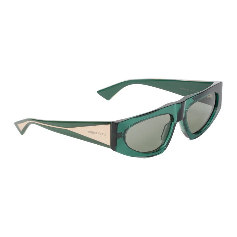 Zielone Kryształowe Okulary z Acetat Bottega Veneta