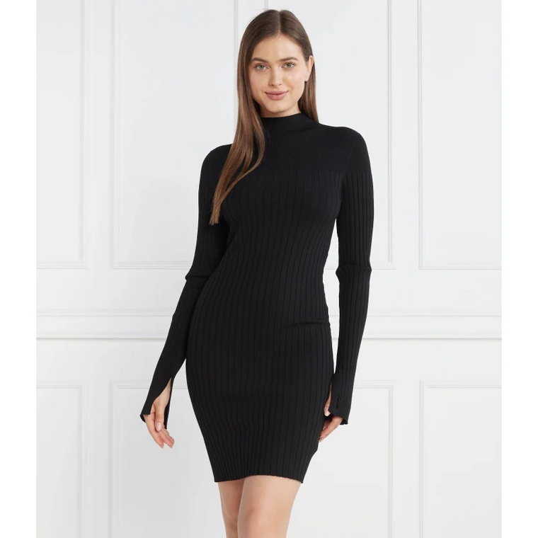 Calvin Klein Sukienka ICONIC RIB KNIT LS