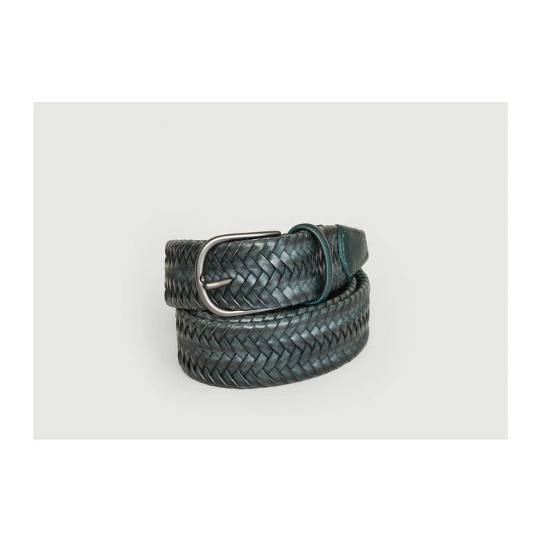 Elasticated braided leather belt Anderson's