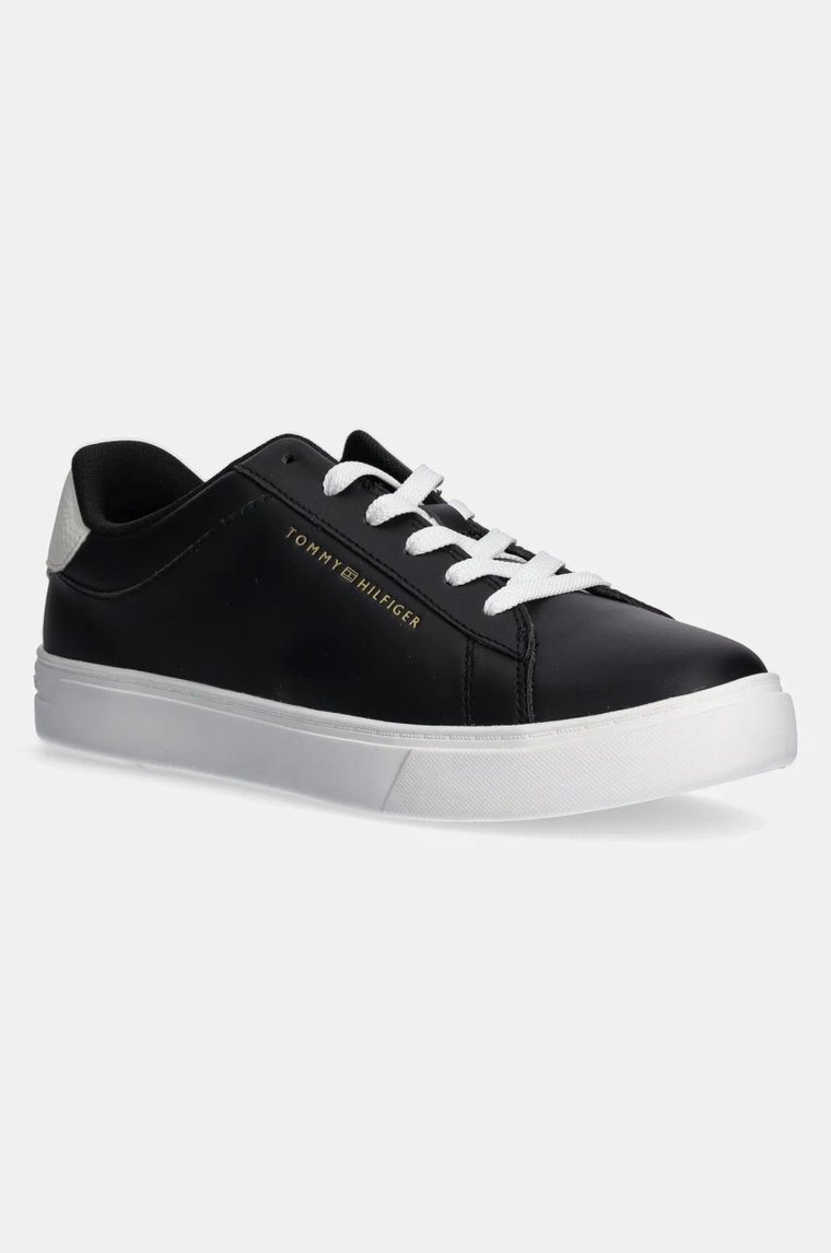 Tommy Hilfiger sneakersy skórzane ESSENTIAL COURT SNEAKER kolor czarny FW0FW08320