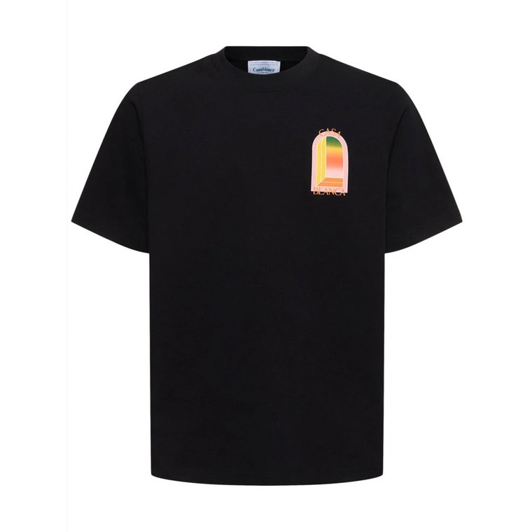 Gradient L'Arche Printed T-Shirt in Black Casablanca