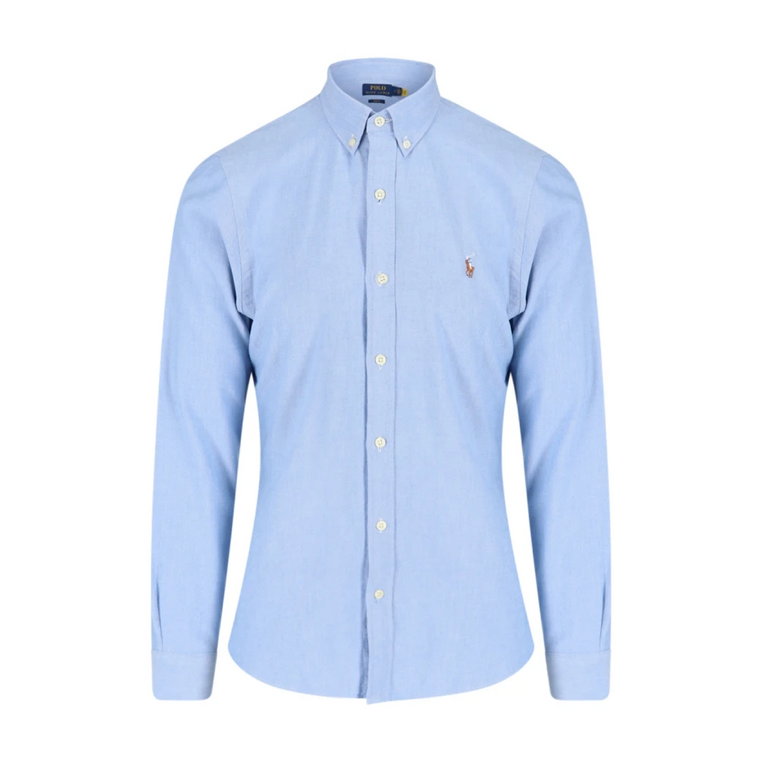 Niebieska Koszula z Logo dla Mężczyzn Ralph Lauren