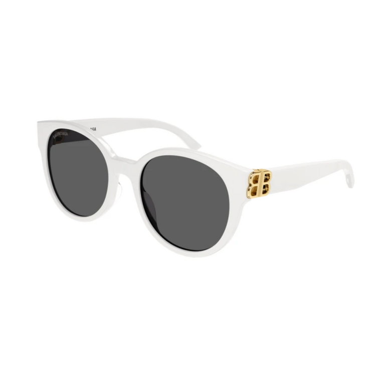 Białe okulary przeciwsłoneczne 0134Sa - Podkreśl swój styl Balenciaga