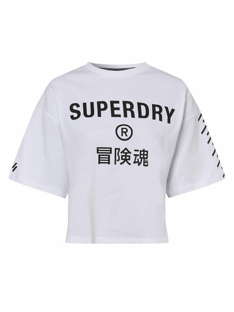 Superdry - T-shirt damski, biały