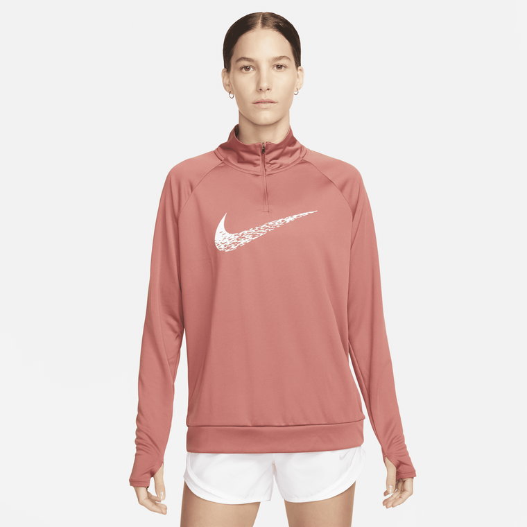 Damska bluza do biegania Nike Dri-FIT Swoosh Run - Czerwony