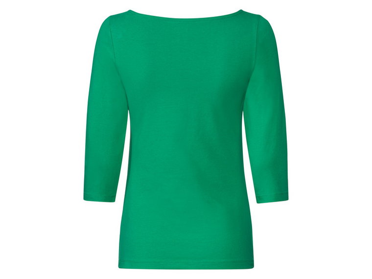 esmara Koszulka damska z rękawem 3/4, z bawełną (XS (32/34), Zielony)