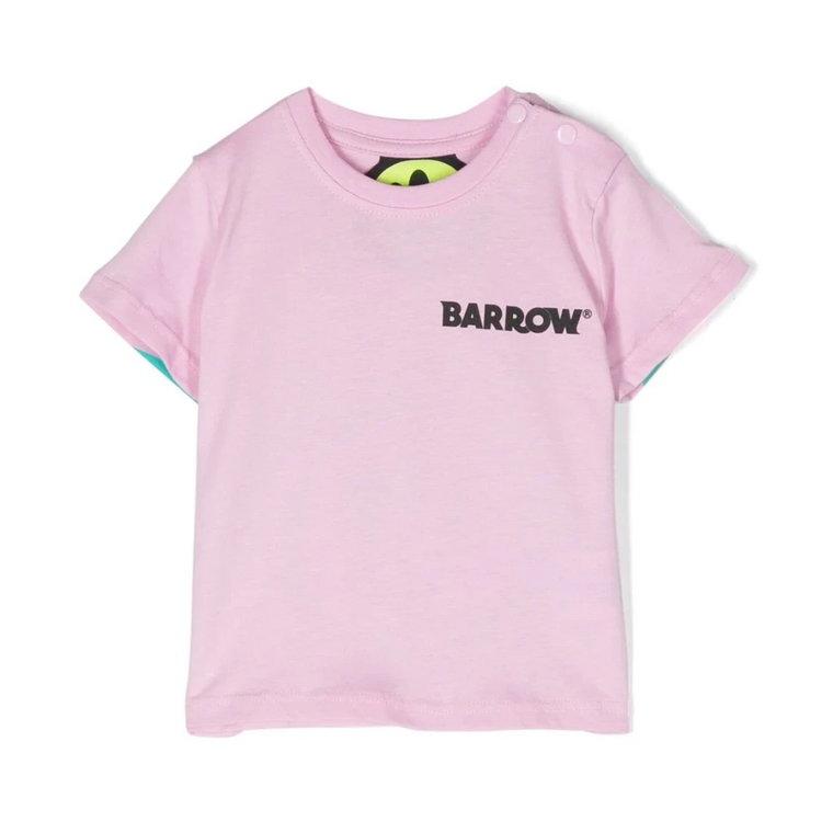 Różowe T-shirty i Pola z nadrukiem logo Barrow