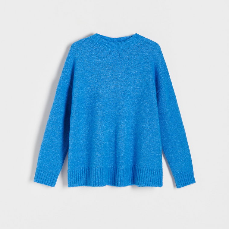Reserved - Sweter z domieszką wełny - niebieski