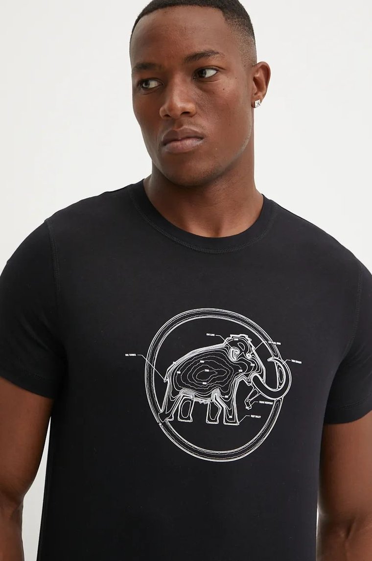 Mammut t-shirt Core męski kolor czarny z nadrukiem 1017.04045