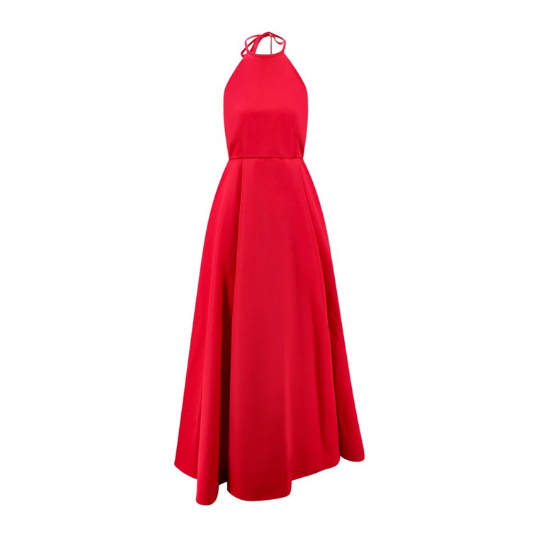 Czerwona Suknia z Koronką Lavi