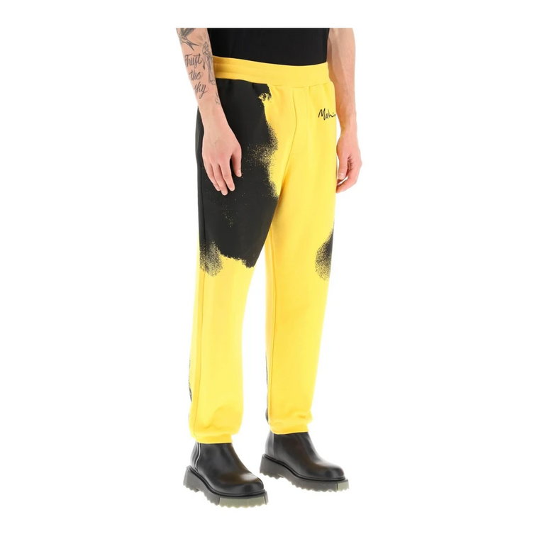 Spodnie dresowe z grafiką i logo Moschino