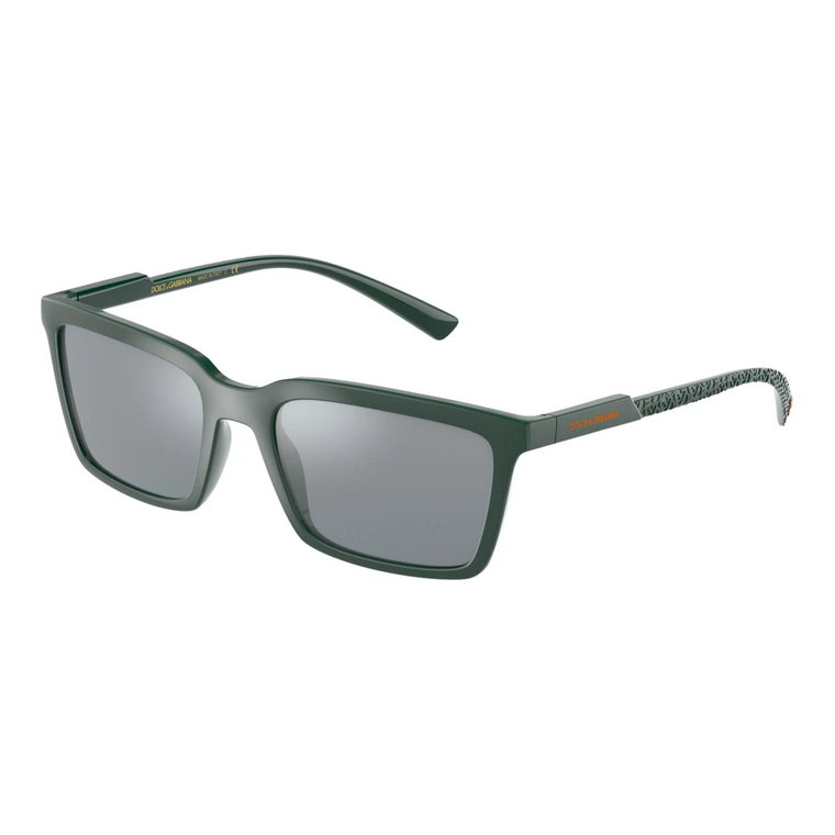 Matowe Zielono/Szare Okulary Przeciwsłoneczne dla Mężczyzn Dolce & Gabbana
