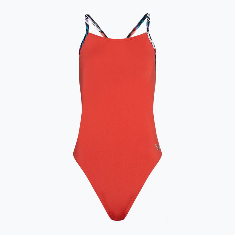 Strój pływacki jednoczęściowy damski Speedo Solid Lattice Tie-Back red/blue