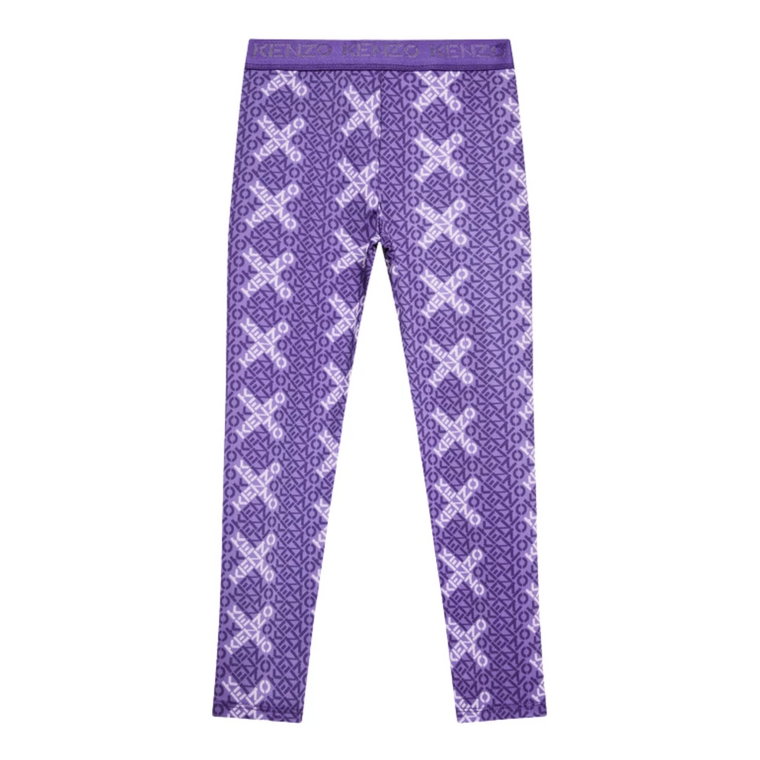 Logo Print Plum Leggings Kenzo