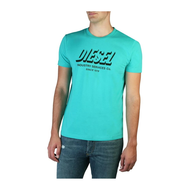 Slim Fit T-Shirt z Okrągłym Dekoltem Diesel