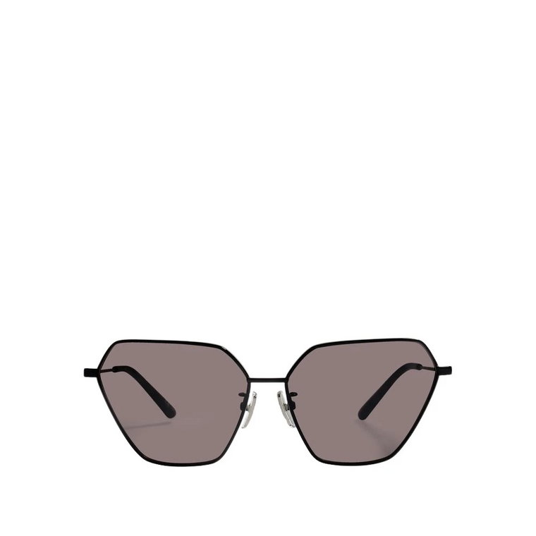 Czarne Metalowe Okulary PrzeciwsÅoneczne w stylu Cat-Eye Balenciaga