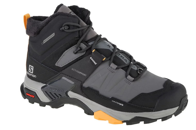 Salomon X Ultra 4 Mid Winter TS 413552, Męskie, Szare, buty trekkingowe, skóra powlekana, rozmiar: 40 2/3