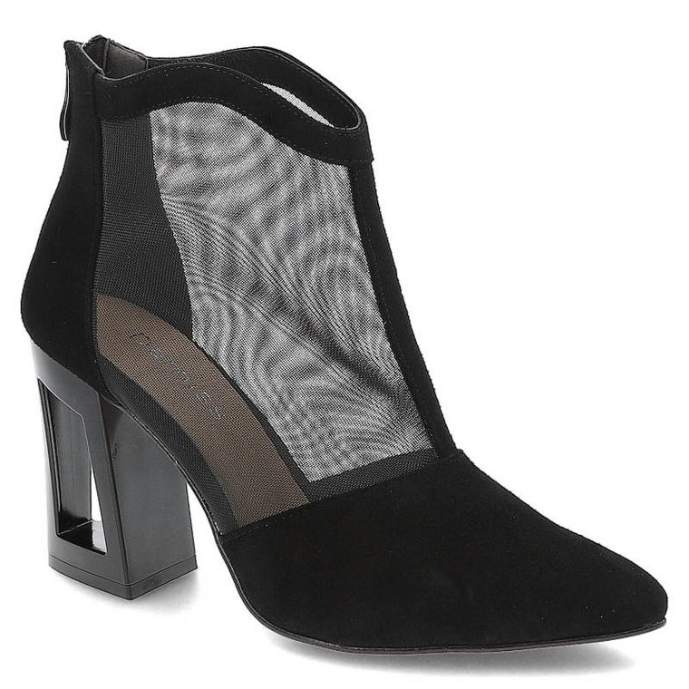 Czarne Botki Damiss Eleganckie Buty Damskie