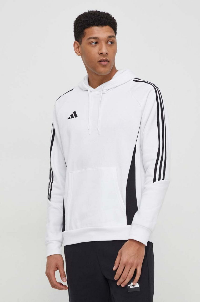 adidas Performance bluza dresowa Tiro 24 kolor biały z kapturem z aplikacją  IR7547