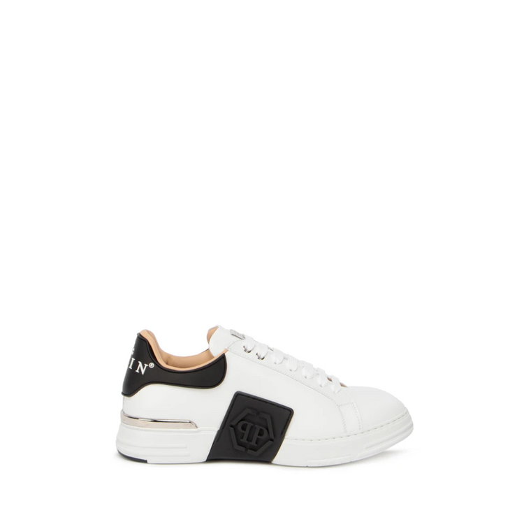 Białe Hexagon Low-Top Sneakers Philipp Plein