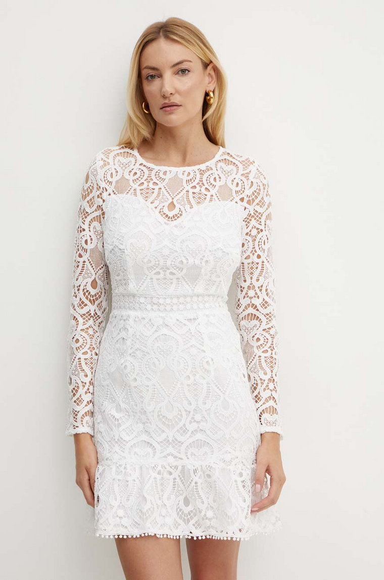 Morgan sukienka RILLE kolor biały mini dopasowana RILLE