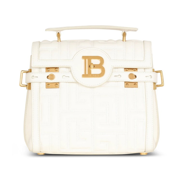 B-Buzz 23 pikowana torba skórzana Balmain