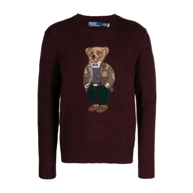 Swetry Bordeaux - Lscnheritage Długi Rękaw Polo Ralph Lauren