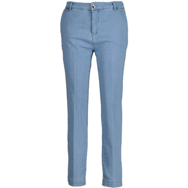 Jasnoniebieskie Cropped Jeansy - Damskie Rinascimento