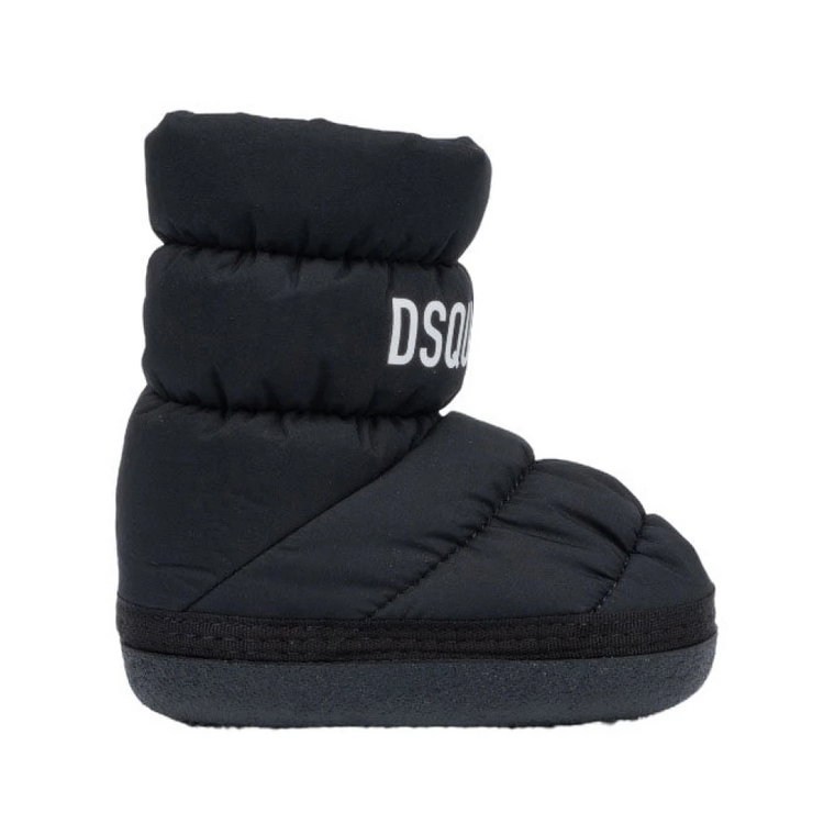 Czarne buty śniegowe Dsquared2