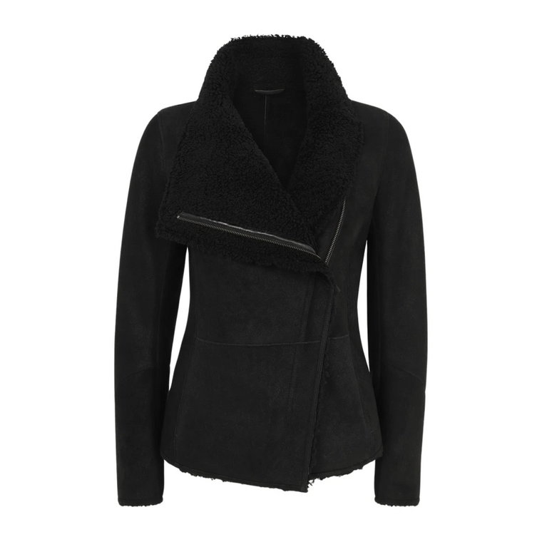 Agnes - Black Shearling Jacket Vespucci by VSP