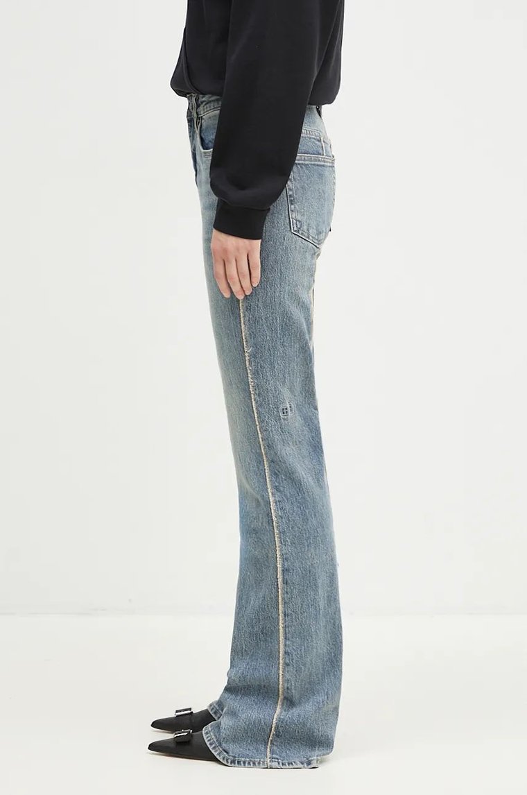 KSUBI jeansy Soho Frayed damskie medium waist WPF24DJ017