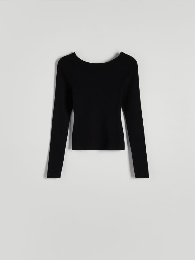 Reserved - Sweter z wiskozy - czarny