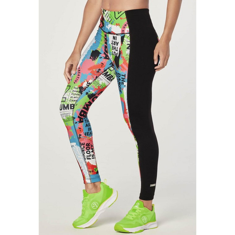 Legginsy sportowe damskie Zumba Free To Create z wysokim stanem