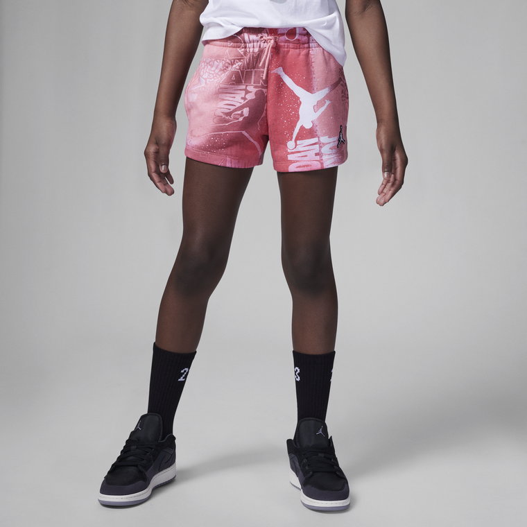 Spodenki dla dużych dzieci (dziewcząt) Jordan Essentials New Wave Printed Shorts - Różowy