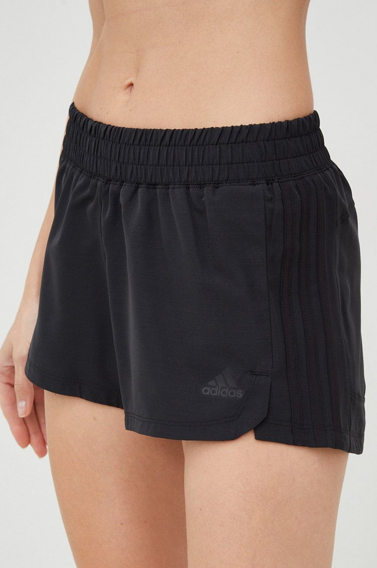 adidas Performance szorty treningowe damskie kolor czarny gładkie medium waist