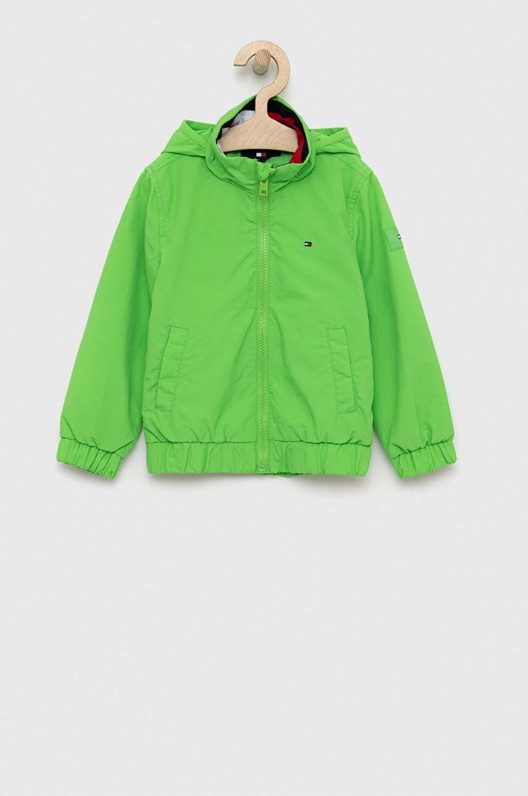 Tommy Hilfiger kurtka dziecięca kolor zielony