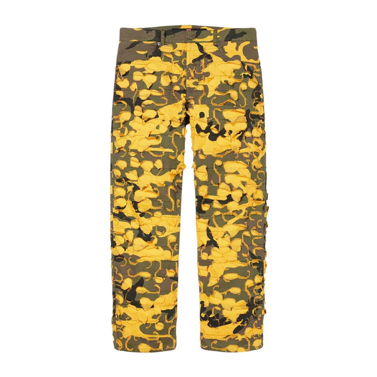 Limitowana Edycja Żółte Camo Jeansy 5-Pocket Supreme