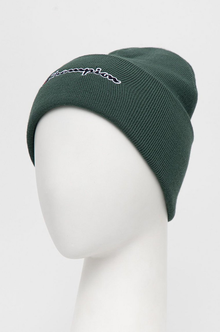 Champion czapka kolor zielony z grubej dzianiny 805678-SLI