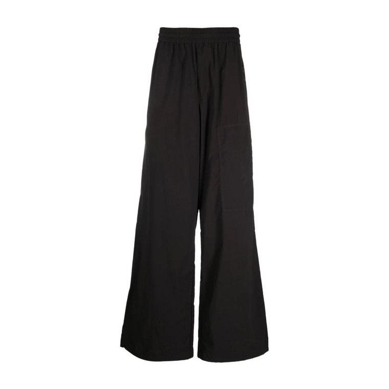 Czarny poliester Blend Pant Off White