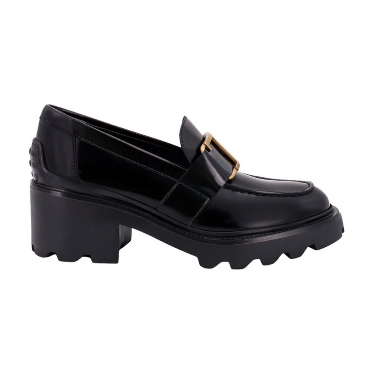 Czarny Skórzany Loafer z Detalem T Timeless Tod's