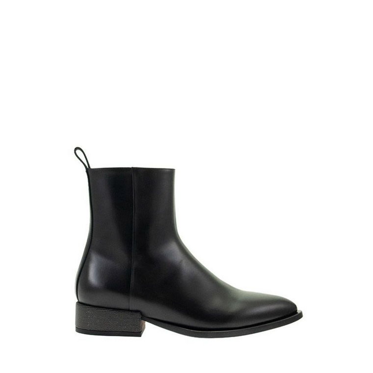 Mid Calf boots with Precious heel Brunello Cucinelli