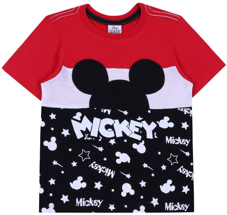 Czerwono-czarny t-shirt chłopięcy Myszka Mickey Disney 9 lat 134 cm