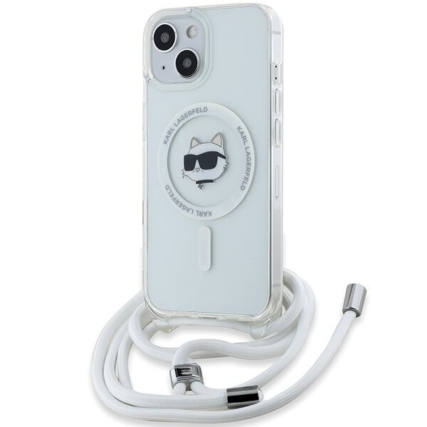 Karl Lagerfeld KLHMP15SHCCHNT iPhone 15 / 14 / 13 6.1" hardcase transparent IML Choupette Head & Cord Magsafe