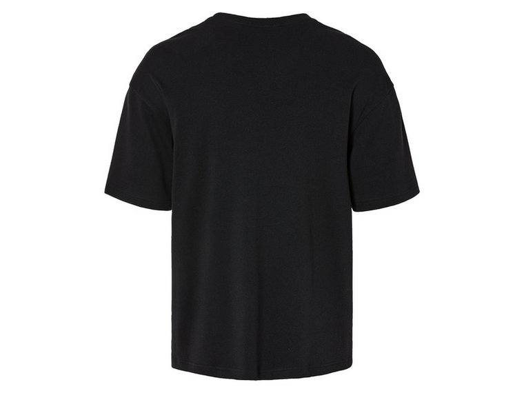 LIVERGY T-shirt męski oversize z bawełny (S (44/46), Czarny)